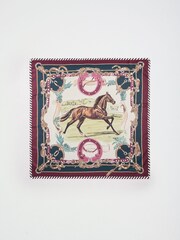 Friends Like These Horse Print Multi-Way Satin Scarf - Image 1 of 3