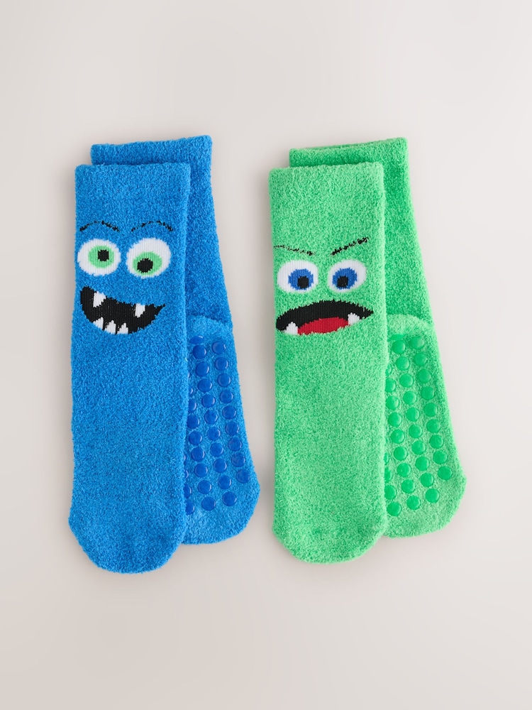 Monstruo Azul/Verde - Pack de 2 pares de calcetines cálidos - Imagen 1 de 3 Monstruo Azul/Verde - Pack de 2 pares de calcetines cálidos - Imagen 1 de 3