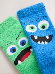 Monstruo Azul/Verde - Pack de 2 pares de calcetines cálidos - Imagen 2 de 3