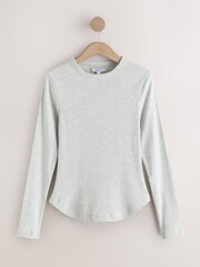 Neutraali - Long Sleeve Crew Neck Ribbed Tops 3 Pack - Kuva 3 / 6