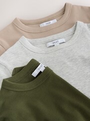 Neutraali - Long Sleeve Crew Neck Ribbed Tops 3 Pack - Kuva 6 / 6