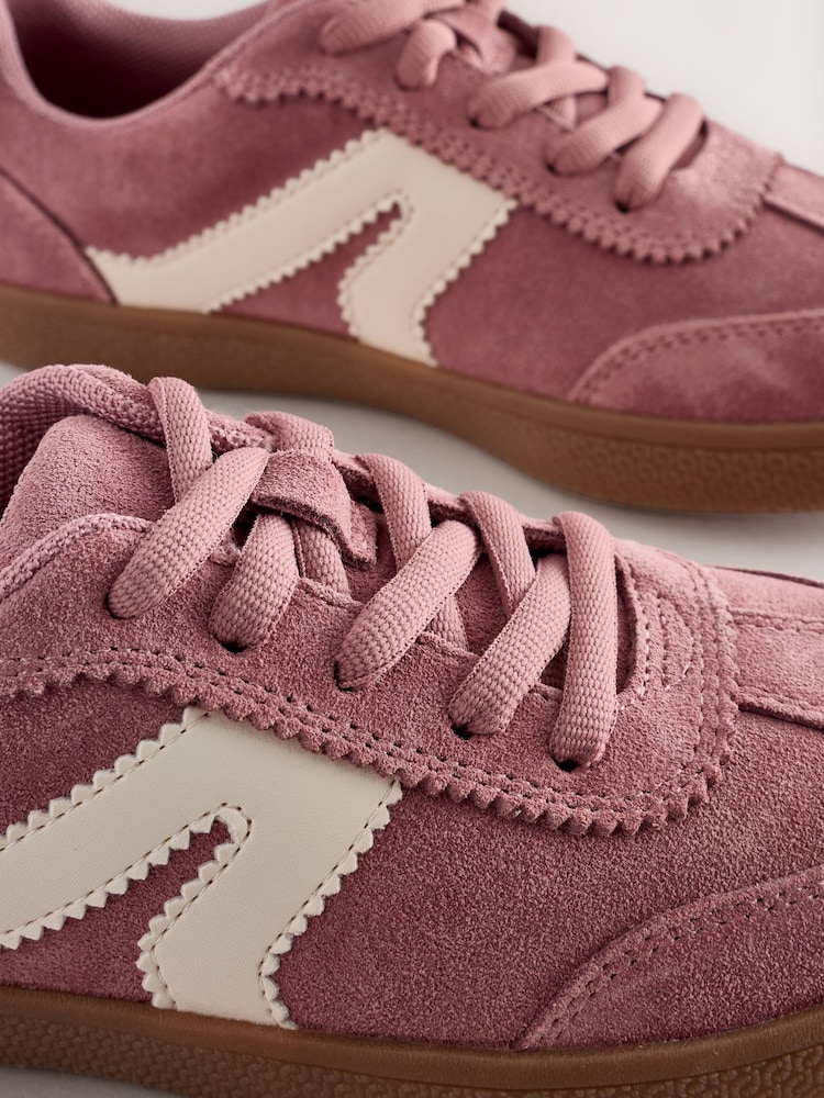 Pink Suede Wide Fit (G) Retro Trainers - Image 5 of 5 Pink Suede Wide Fit (G) Retro Trainers - Image 5 of 5