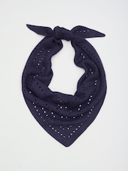 Love & Roses Navy Cut Out Triangle Scarf - Image 1 of 3