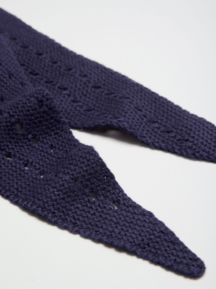 Love & Roses Navy Cut Out Triangle Scarf - Image 2 of 3