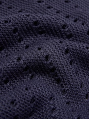 Love & Roses Navy Cut Out Triangle Scarf - Image 3 of 3