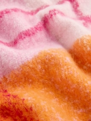 Love & Roses Pink Check Oversized Brushed Scarf - Image 7 of 7