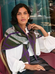 Love & Roses Green Soft Oversized Triangle Scarf - Image 1 of 7