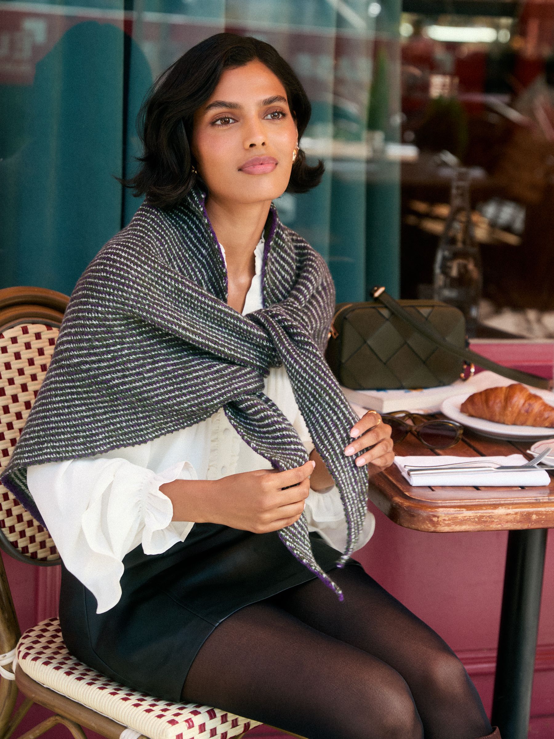Buy Love & Roses Green Soft Oversized Triangle Scarf from Next Mauritius