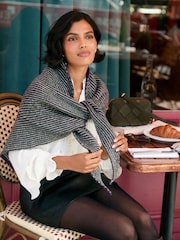 Love & Roses Green Soft Oversized Triangle Scarf - Image 3 of 7