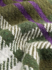 Love & Roses Green Soft Oversized Triangle Scarf - Image 6 of 7