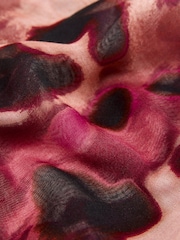 Love & Roses Pink Leopard Print Lightweight Scarf - Image 5 of 6