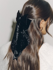 Black Velvet Oversized Bow - Image 1 of 5