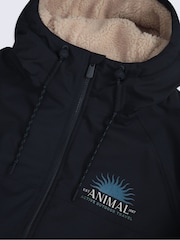 Animal Navy Hazey Waterproof Beach Parka - Image 3 of 6