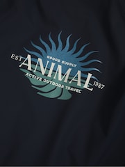 Animal Navy Hazey Waterproof Beach Parka - Image 6 of 6