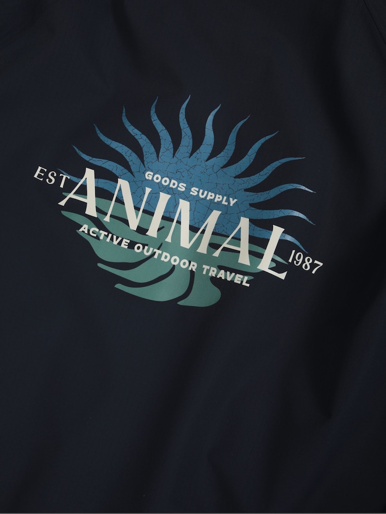 Animal Navy Hazey Waterproof Beach Parka - Image 6 of 6