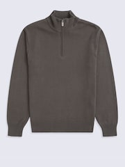 Animal Green Ribbed Quarter Zip Jumper - Image 1 of 6