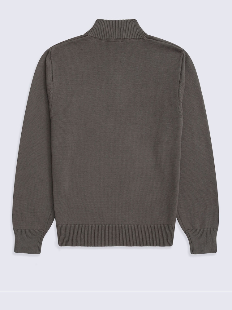 Animal Green Ribbed Quarter Zip Jumper - Image 2 of 6 Animal Green Ribbed Quarter Zip Jumper - Image 2 of 6