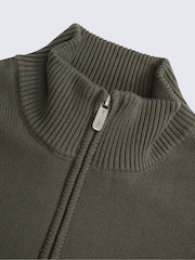 Animal Green Ribbed Quarter Zip Jumper - Image 3 of 6