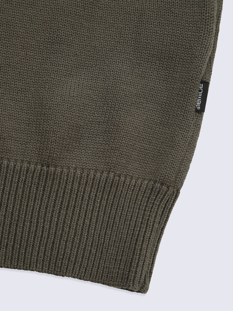 Animal Green Ribbed Quarter Zip Jumper - Image 6 of 6 Animal Green Ribbed Quarter Zip Jumper - Image 6 of 6