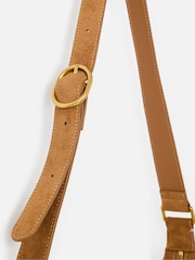 Oliver Bonas Brown Ida Tan Faux Suede Sling Crossbody Bag - Image 4 of 6