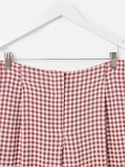 Oliver Bonas Brown Gingham Wide Leg Trousers - Image 5 of 7