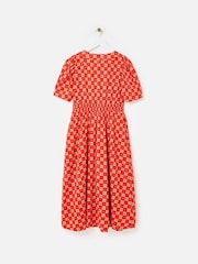 Oliver Bonas Red Strawberry V-Neck Midi Dress - Image 4 of 7