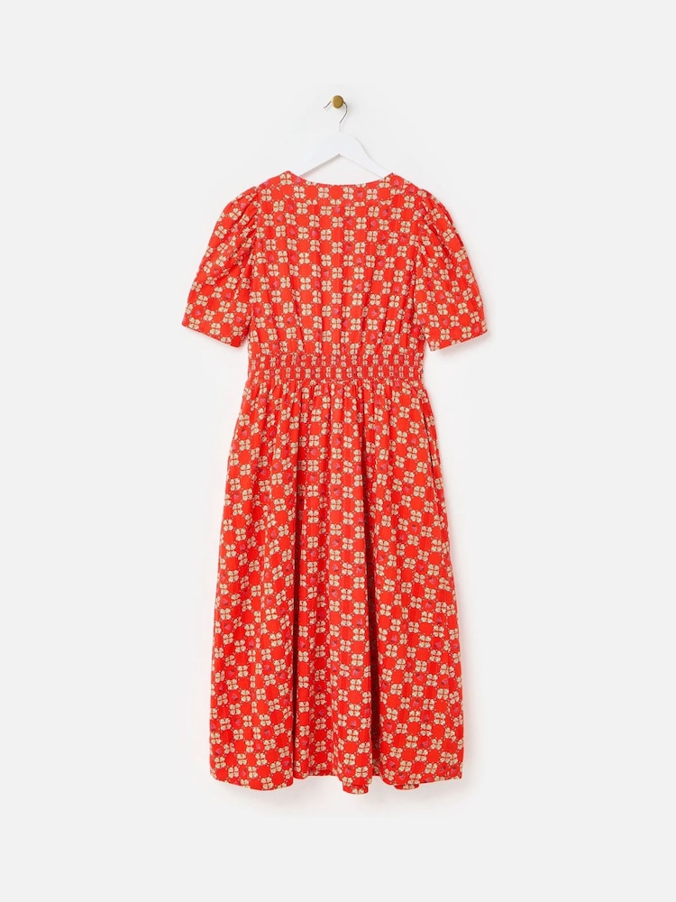 oliver bonas red dress OLIVER BONAS Moving Texture Print Midi Dress