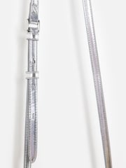 Oliver Bonas Silver Silver Metallic Braided Crossbody Bag - Image 5 of 7