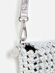 Oliver Bonas Silver Silver Metallic Braided Crossbody Bag - Image 6 of 7