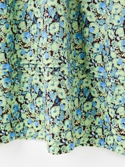 Oliver Bonas Green Floral V-Neck Midi Dress - Image 8 of 8
