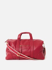 Oliver Bonas Red Hattie Cherry Red Weekend Bag - Image 1 of 7