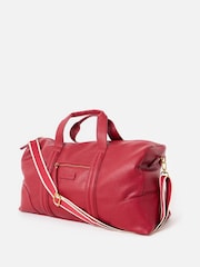 Oliver Bonas Red Hattie Cherry Red Weekend Bag - Image 2 of 7