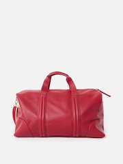 Oliver Bonas Red Hattie Cherry Red Weekend Bag - Image 3 of 7