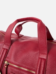 Oliver Bonas Red Hattie Cherry Red Weekend Bag - Image 4 of 7