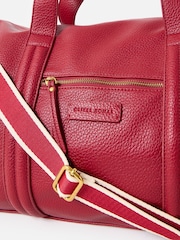 Oliver Bonas Red Hattie Cherry Red Weekend Bag - Image 5 of 7