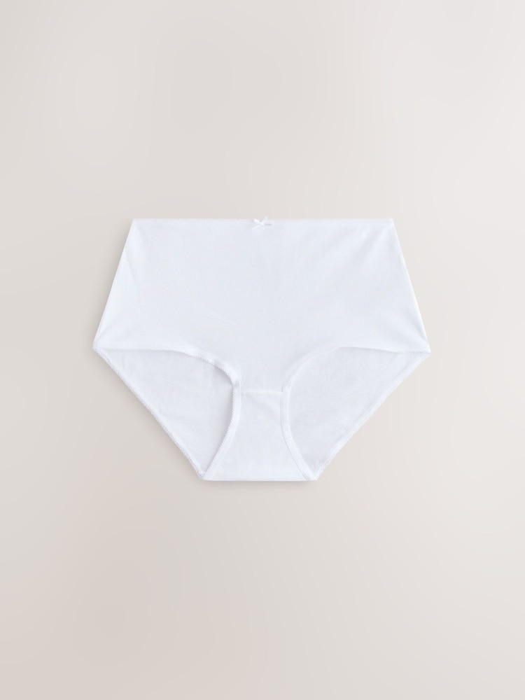 White Midi 100% Cotton Knickers - Image 2 of 4 White Midi 100% Cotton Knickers - Image 2 of 4