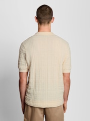 アイスクリーム - Lyle & Scott ジャガードチェックニットリゾートシャツ - 画像 2 / 6