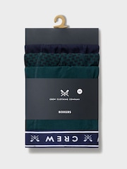 Crew Clothing Green Cotton Jersey Boxer Briefs 3 Pack - Image 2 of 2