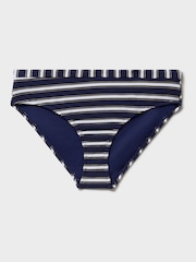 Crew Clothing Blue Textured Bikini Bottoms - Image 5 of 5