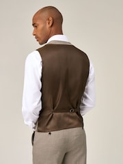 Skopes Natural Chaplin Micro Check Suit Waistcoat - Image 2 of 4