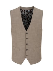 Skopes Natural Chaplin Micro Check Suit Waistcoat - Image 3 of 4