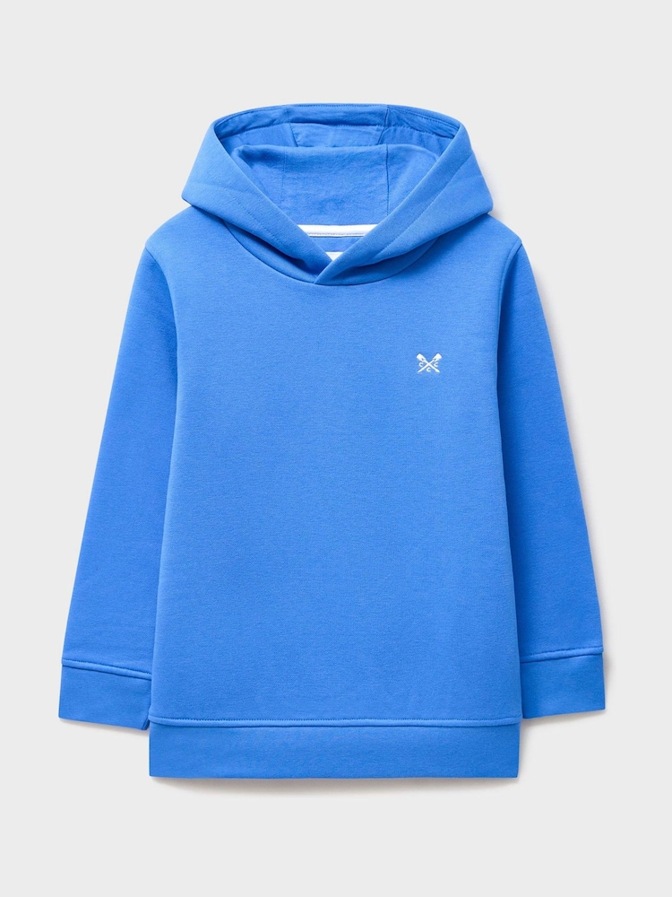 Crew Clothing Blue Cotton Blend Crossed Oars Hoodie - Image 1 of 3