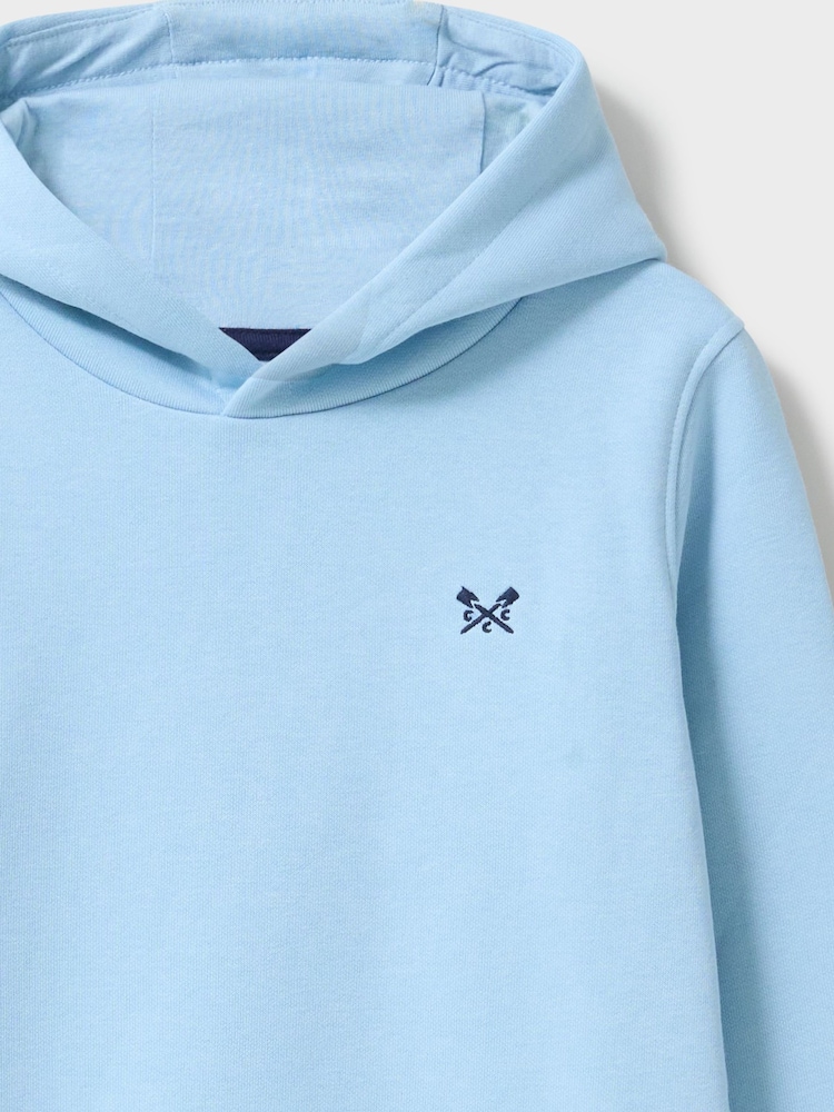 Crew Clothing Sky Blue Cotton Blend Crossed Oars Hoodie - Image 3 of 3