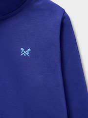 Crew Clothing Blue Half Zip Sweatshirt - Image 3 of 3