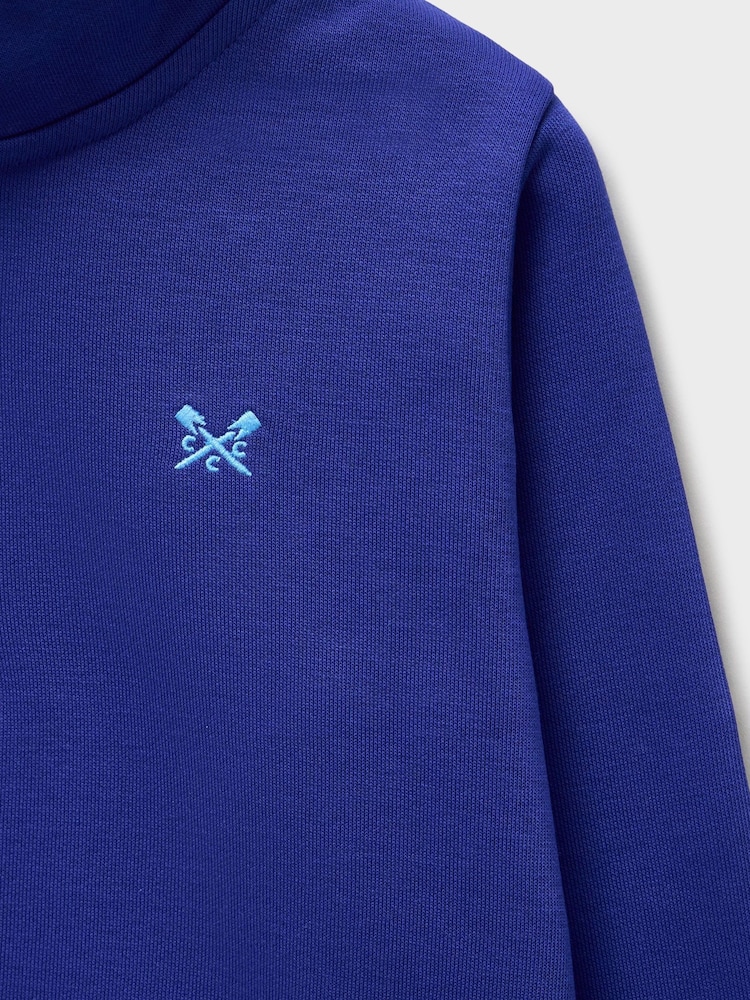 Crew Clothing Blue Half Zip Sweatshirt - Image 3 of 3 Crew Clothing Blue Half Zip Sweatshirt - Image 3 of 3