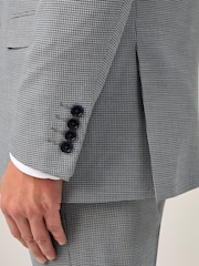 Skopes Grey Chaplin Tailored Fit Micro Check Suit Jacket - Image 4 of 6