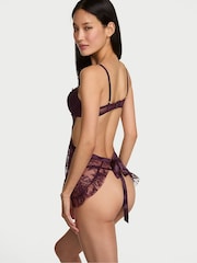 Victoria's Secret Winter Wine Red Apron Babydoll Set - Image 2 of 2