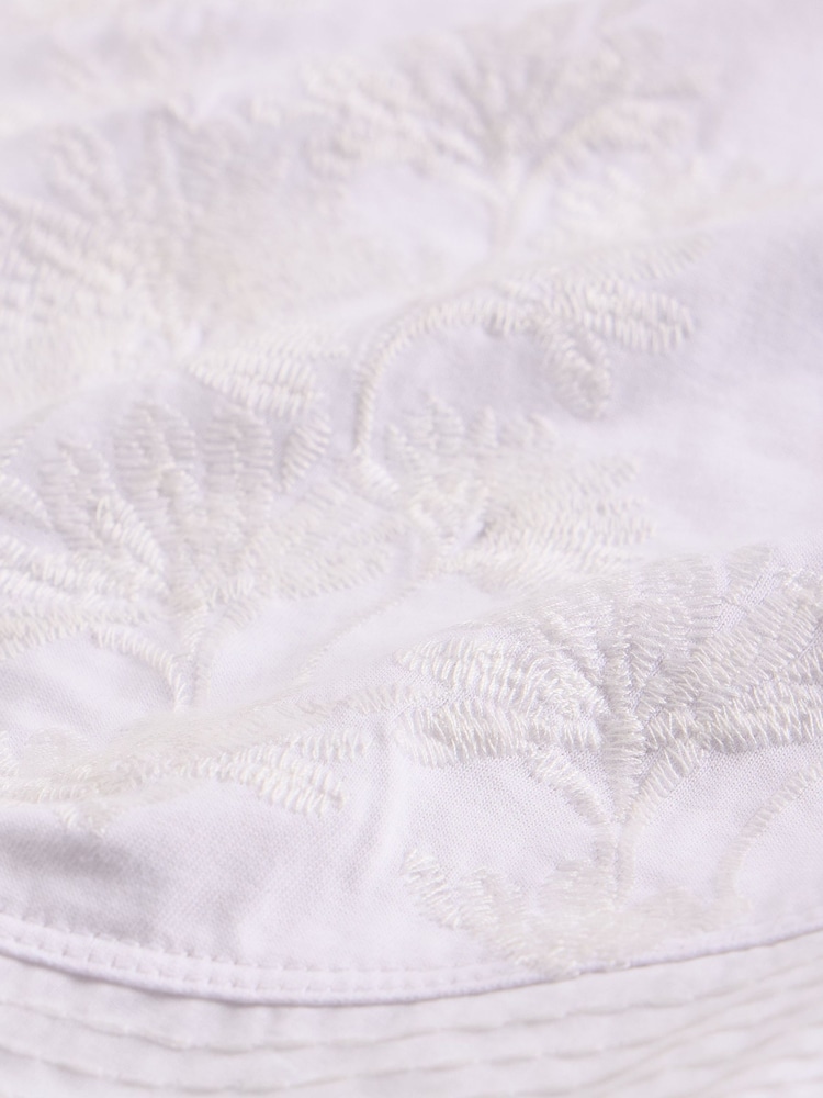 White Stuff White Weaver Notch Neck Cotton Top - Image 6 of 6