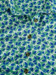 White Stuff Teal Blue Rua Jersey Shirt Dress - Image 6 of 6