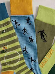 White Stuff Green Football Ankle Socks 4PK - Image 2 of 4